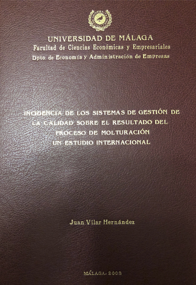 Incidencia de los Sistemas de Gestión de la Calidad sobre el resultado del Proceso de Molturación. Un estudio internacional