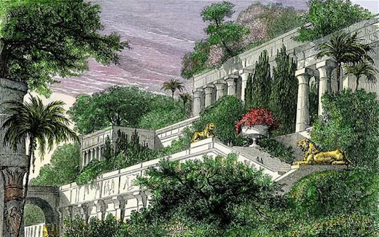 THE HANGING GARDENS OF BABYLON, A GIFT OF LOVE AND ONE OF THE 7 ANCIENT WONDERS OF THE WORLD, WAS FULL OF OLIVE TREES