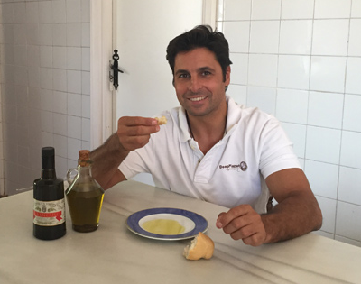 FRAN RIVERA HAS HIS MIND SET ON OLIVE OIL