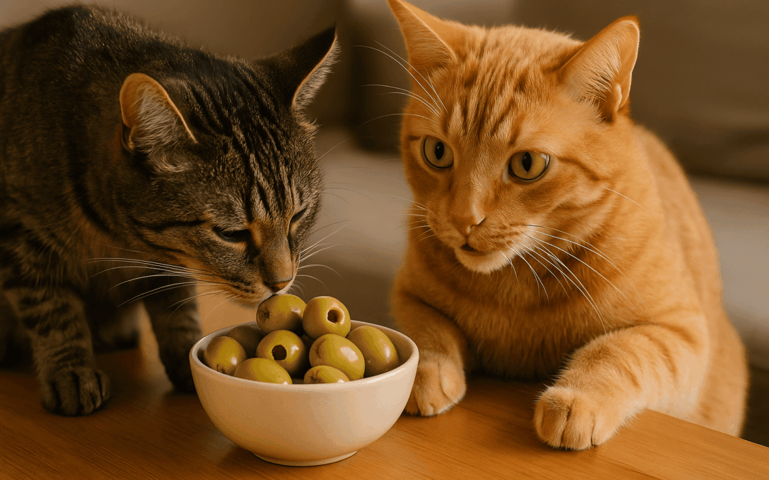 Aceitunas de mesa: el capricho inesperado que conquista a los gatos