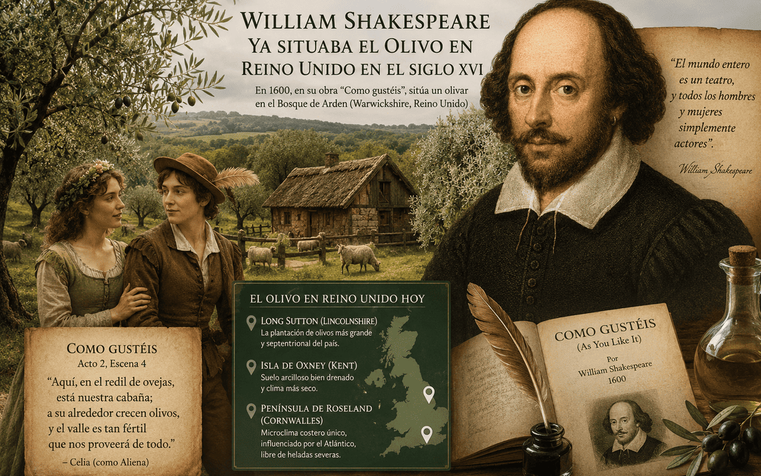 WILLIAM SHAKESPEARE YA SITUABA EL OLIVO EN REINO UNIDO EN EL SIGLO XVI