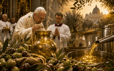 EL PAPA, EL AOVE, EL SANTO CRISMA Y LAS ALMAZARAS