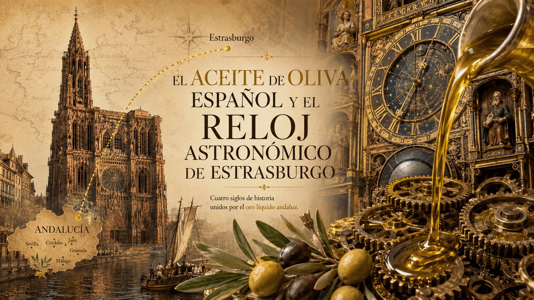EL ACEITE DE OLIVA ESPAÑOL Y EL RELOJ ASTRONÓMICO DE ESTRASBURGO